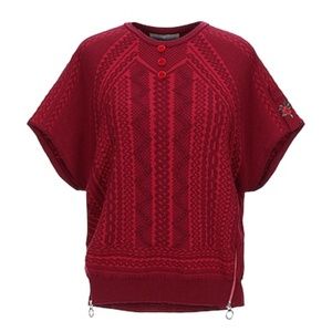 HIGH wool blend short sleeve top